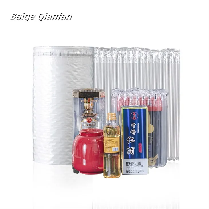 Täispuhutav plastikust õhukolonni rull